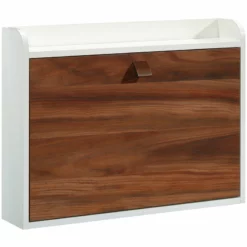 UrbanPro Engineered Wood Wall Mount Desk In Pearl Oak/Blaze Acacia -CYMAX Sales 2680634 L