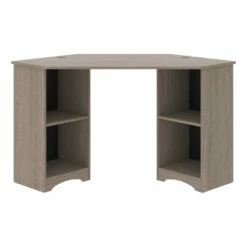 UrbanPro Engineered Wood Corner Desk In Silver Sycamore / Brown Finish