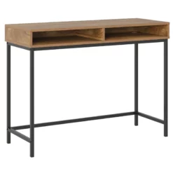 UrbanPro Engineered Wood / Metal Writing Desk In Sindoori Mango / Natural