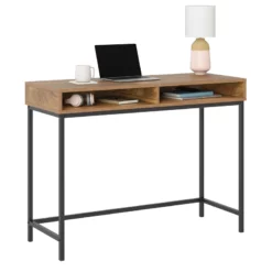 UrbanPro Engineered Wood / Metal Writing Desk In Sindoori Mango / Natural -CYMAX Sales 2680639 2 L