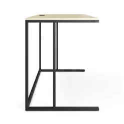 Flats & Castles Logan 55" Wood Writing Desk With Cable Management In Natural -CYMAX Sales 2682875 2 L