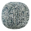 Round Pouf With Hand Knit Details Blue And White 1 Round Pouf With Hand Knit Details Blue And White -CYMAX Sales 2683567 L