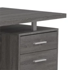 Wooden Office Desk With 1 Drawer And 1 Door Cabinet Gray 10 Wooden Office Desk With 1 Drawer And 1 Door Cabinet Gray -CYMAX Sales 2683612 3 L