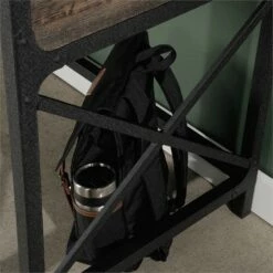 Sauder Foundry Road Engineered Wood 72"x24" Table Desk In Carbon Oak Finish -CYMAX Sales 2685212 8 L