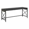 Sauder Foundry Road Engineered Wood 72"x24" Table Desk In Carbon Oak Finish -CYMAX Sales 2685212 L