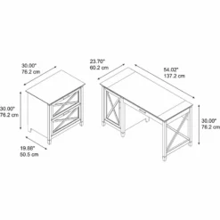 UrbanPro 54W Computer Desk With Storage And Lateral File Cabinet -CYMAX Sales 2685383 5 L