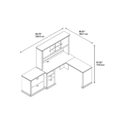 UrbanPro L Desk With Hutch And File Cabinet In Antique Cherry - Engineered Wood -CYMAX Sales 2685429 11 L