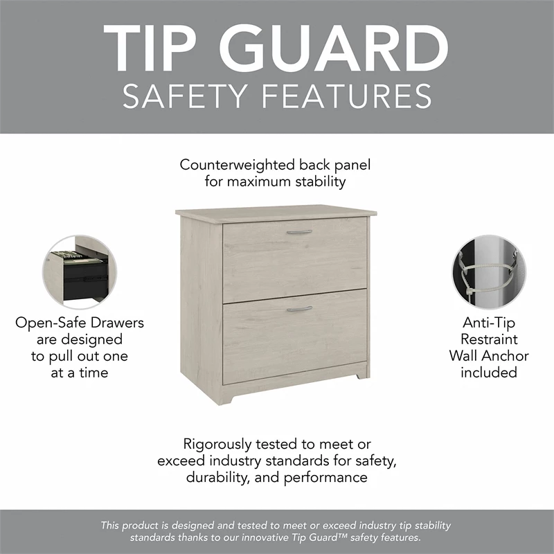 UrbanPro L Desk With Hutch And File Cabinet In Linen White Oak - Engineered Wood 6 UrbanPro L Desk With Hutch And File Cabinet In Linen White Oak - Engineered Wood - Image 4