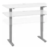 UrbanPro 60W Electric Height Adjustable Standing Desk In White - Engineered Wood