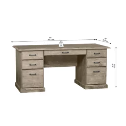 Saint Birch Honduras 65" Executive Desks In Gray Oak -CYMAX Sales 2686414 12 L