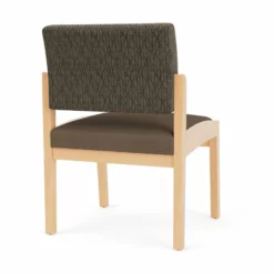 Lesro Lenox Wood Polyurethane Reception Armless Guest Chair In Natural/Brown -CYMAX Sales 2691446 2 L 1
