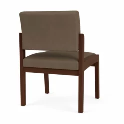 Lesro Lenox Wood Polyurethane Reception Armless Guest Chair In Brown/Walnut -CYMAX Sales 2691450 2 L 2