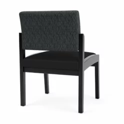 Lesro Lenox Wood Polyurethane Reception Armless Guest Chair In Gray/Black 39 Lesro Lenox Wood Polyurethane Reception Armless Guest Chair In Gray/Black -CYMAX Sales 2691482 2 L 1