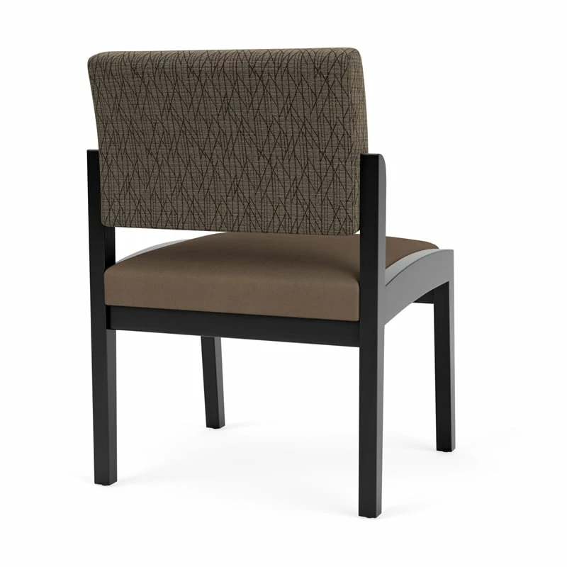 Lesro Lenox Wood Polyurethane Reception Armless Guest Chair In Gray/Black 17 Lesro Lenox Wood Polyurethane Reception Armless Guest Chair In Gray/Black - Image 15