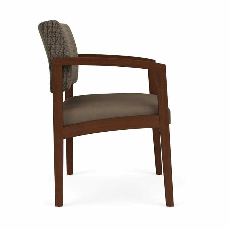 Lesro Lenox Wood Polyurethane Reception Wide Guest Chair In Walnut/Brown 19 Lesro Lenox Wood Polyurethane Reception Wide Guest Chair In Walnut/Brown - Image 17