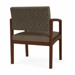 Lesro Lenox Wood Polyurethane Reception Wide Guest Chair In Walnut/Brown 39 Lesro Lenox Wood Polyurethane Reception Wide Guest Chair In Walnut/Brown -CYMAX Sales 2691487 2 L 1