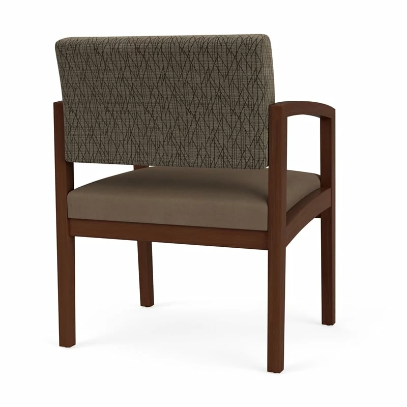 Lesro Lenox Wood Polyurethane Reception Wide Guest Chair In Walnut/Brown 20 Lesro Lenox Wood Polyurethane Reception Wide Guest Chair In Walnut/Brown - Image 18