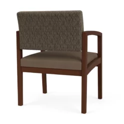 Lesro Lenox Wood Polyurethane Reception Wide Guest Chair In Brown/Walnut 39 Lesro Lenox Wood Polyurethane Reception Wide Guest Chair In Brown/Walnut -CYMAX Sales 2691487 2 L