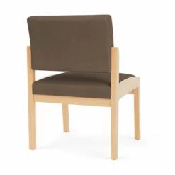 Lesro Lenox Wood Polyurethane Reception Armless Guest Chair In Natural/Brown -CYMAX Sales 2691511 2 L 1