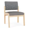 Lesro Lenox Wood Polyurethane Reception Armless Guest Chair In Natural/Black 2 Lesro Lenox Wood Polyurethane Reception Armless Guest Chair In Natural/Black -CYMAX Sales 2691516 L