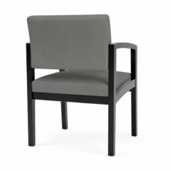 Lesro Lenox Wood Polyurethane Reception Guest Chair In Gray/Black -CYMAX Sales 2691534 2 L 2