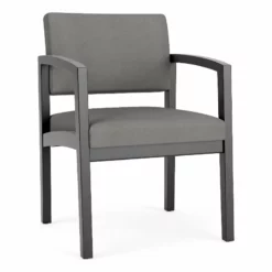 Lesro Lenox Wood Polyurethane Reception Guest Chair In Gray/Black -CYMAX Sales 2691534 L 2