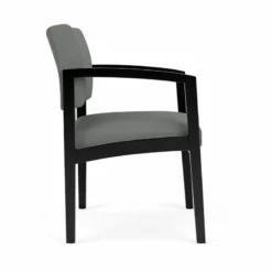 Lesro Lenox Wood Fabric Reception Guest Chair In Open House Navy/Black 32 Lesro Lenox Wood Fabric Reception Guest Chair In Open House Navy/Black -CYMAX Sales 2691536 1 L 1