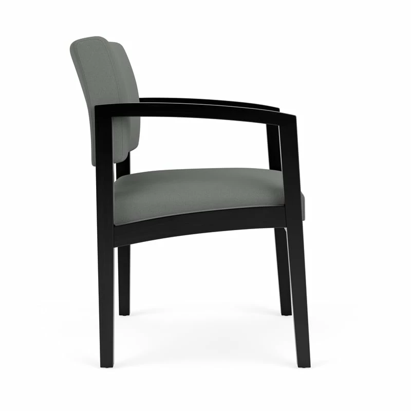 Lesro Lenox Wood Fabric Reception Guest Chair In Open House Navy/Black 13 Lesro Lenox Wood Fabric Reception Guest Chair In Open House Navy/Black - Image 11