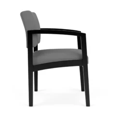 Lesro Lenox Wood Fabric Reception Guest Chair In Cobalt Blue/Black -CYMAX Sales 2691536 1 L