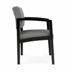 Lesro Lenox Wood Polyurethane Reception Guest Chair In Black/Black -CYMAX Sales 2691540 1 L 3