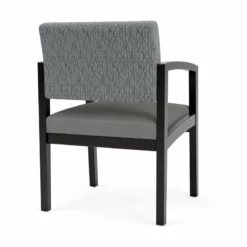 Lesro Lenox Wood Polyurethane Reception Guest Chair In Gray/Black -CYMAX Sales 2691540 2 L 2