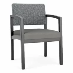 Lesro Lenox Wood Polyurethane Reception Guest Chair In Black/Black -CYMAX Sales 2691540 L 3