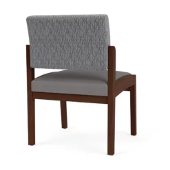 Lesro Lenox Wood Polyurethane Reception Armless Guest Chair In Walnut/Brown -CYMAX Sales 2691544 2 L