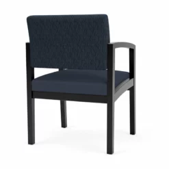 Lesro Lenox Wood Polyurethane Reception Guest Chair In Black/Black -CYMAX Sales 2691565 2 L 3