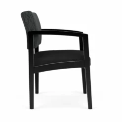 Lesro Lenox Wood Polyurethane Reception Guest Chair In Black/Gray 26 Lesro Lenox Wood Polyurethane Reception Guest Chair In Black/Gray -CYMAX Sales 2691566 1 L 1