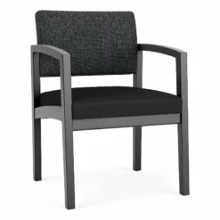 Lesro Lenox Wood Polyurethane Reception Guest Chair In Black/Black -CYMAX Sales 2691566 L 3