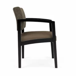 Lesro Lenox Wood Polyurethane Reception Guest Chair In Black/Gray 23 Lesro Lenox Wood Polyurethane Reception Guest Chair In Black/Gray -CYMAX Sales 2691567 1 L 1