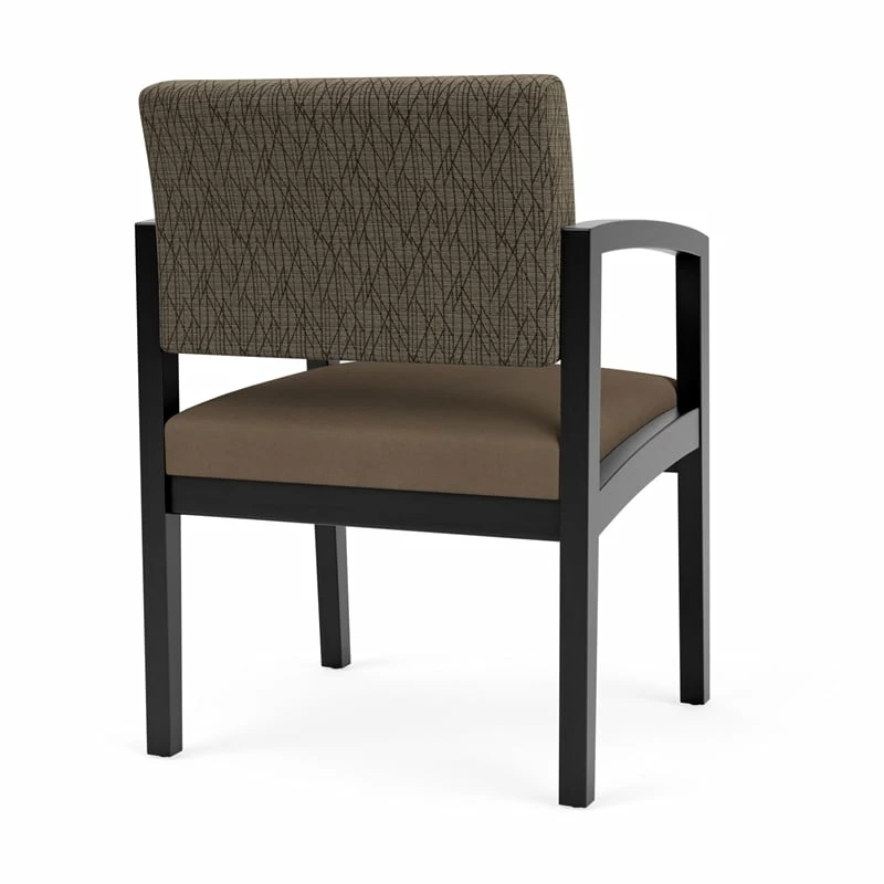 Lesro Lenox Wood Polyurethane Reception Guest Chair In Black/Gray 5 Lesro Lenox Wood Polyurethane Reception Guest Chair In Black/Gray - Image 3