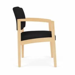 Lesro Lenox Wood Polyurethane Reception Guest Chair In Gray/Natural -CYMAX Sales 2691569 1 L 2