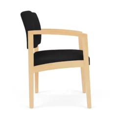 Lesro Lenox Wood Polyurethane Reception Guest Chair In Blue/Natural -CYMAX Sales 2691569 1 L