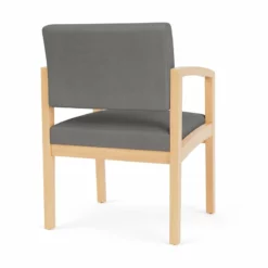 Lesro Lenox Wood Polyurethane Reception Guest Chair In Gray/Natural -CYMAX Sales 2691570 2 L 2