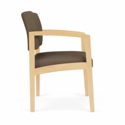 Lesro Lenox Wood Polyurethane Reception Guest Chair In Natural/Black -CYMAX Sales 2691571 1 L 1