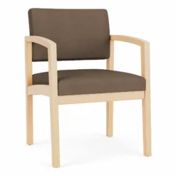 Lesro Lenox Wood Polyurethane Reception Guest Chair In Natural/Black -CYMAX Sales 2691571 L 1