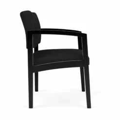 Lesro Lenox Wood Polyurethane Reception Wide Guest Chair In Black/Blue -CYMAX Sales 2691573 1 L 2