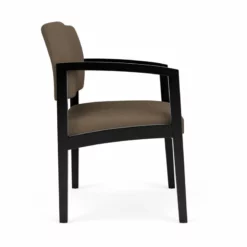 Lesro Lenox Wood Polyurethane Reception Wide Guest Chair In Black/Gray -CYMAX Sales 2691575 1 L 3