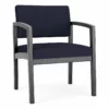 Lesro Lenox Wood Fabric Reception Wide Guest Chair In Gray/Black -CYMAX Sales 2691579 L 1