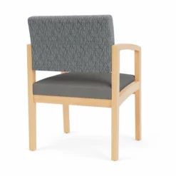 Lesro Lenox Wood Polyurethane Reception Guest Chair In Natural/Black -CYMAX Sales 2691600 2 L 1