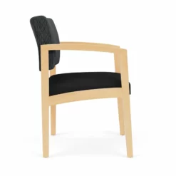 Lesro Lenox Wood Polyurethane Reception Guest Chair In Natural/Black -CYMAX Sales 2691602 1 L 1
