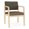 Lesro Lenox Wood Polyurethane Reception Guest Chair In Gray/Natural -CYMAX Sales 2691603 L 2