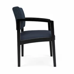 Lesro Lenox Wood Polyurethane Reception Wide Guest Chair In Black/Gray -CYMAX Sales 2691605 1 L 3